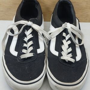 Vans Old Skool Black White Gum Sole Women's 8.5 Classic Skate Shoes